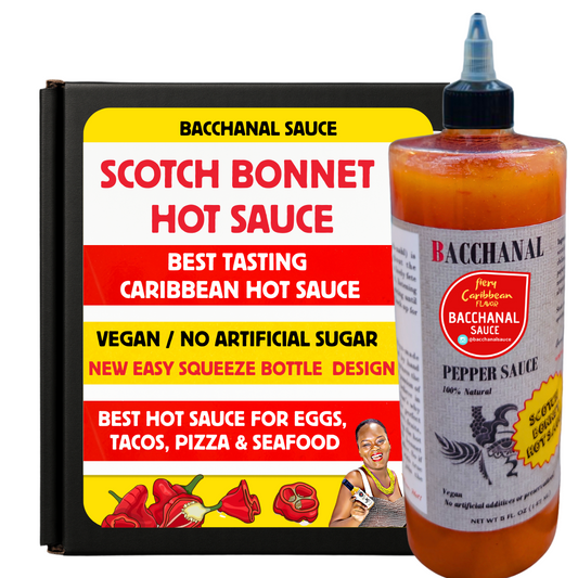 Scotch Bonnet Hot Sauce Bacchanal Sauce Best Caribbean Hot Sauce 8oz | Bacchanal Sauce